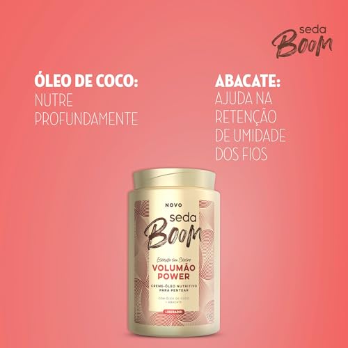 Seda Boom Creme para Pentear com Óleo Nutritivo de Coco e Abacate 1kg