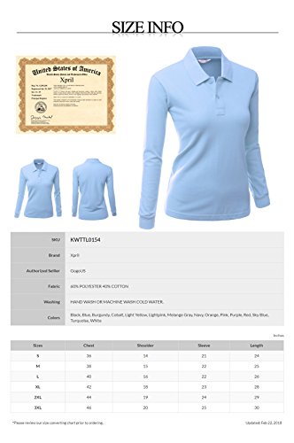 Luxurious Solid Long Sleeves PK Polo Shirt Purple Size L