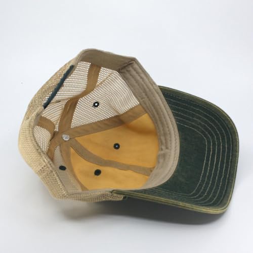 Image of The Vintage Year Distressed Cotton Unstructured Soft Mesh Breathable Adjustable Dirty Wash Dad Hat Trucker Baseball Cap