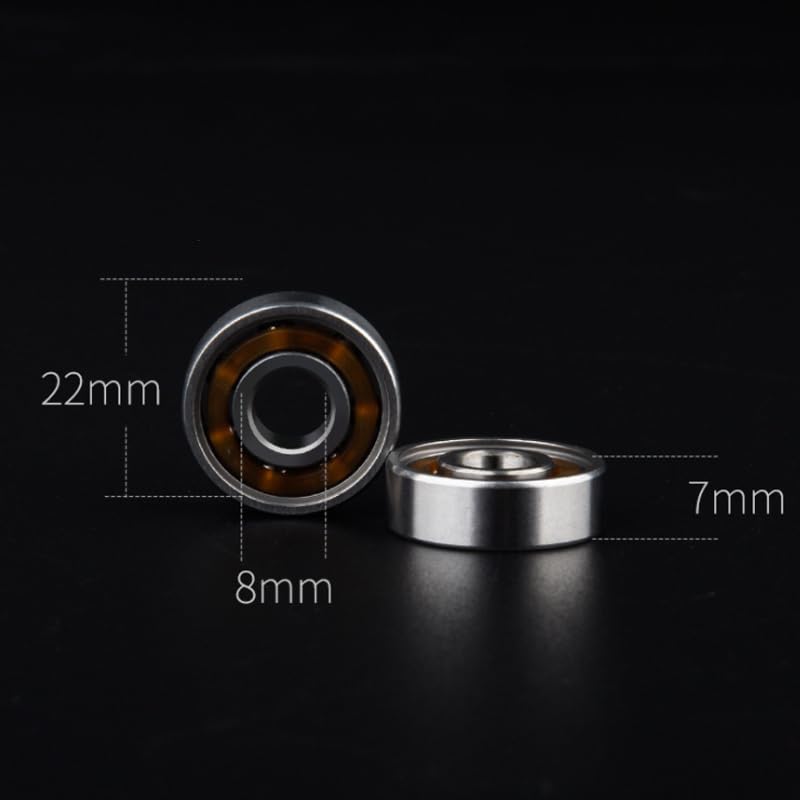 4pcs Bearing Steel 608 Inline Roller Wheel Bearing 8x22x7mm Shaft for Fingertip Gyro