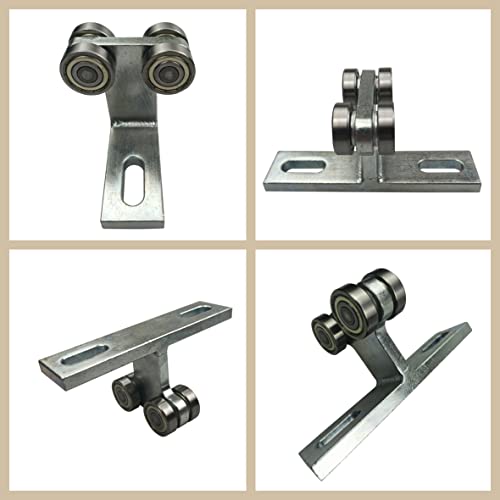 SIWOOD Electric Hoist Installation Roller Trolley 4 Wheel Trolley Assembly Silent for use with 1-5/8" Wide and All 1-5/8" or Taller Strut Channel (Silver 2)
