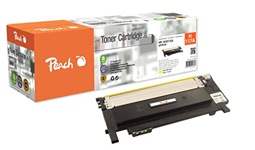 Peach H117-W2070/1/2/3-H120-W1120 Tonermodul gelb ersetzt HP No. 117A Y, W2072A für z.B. HP Color Laser MFP 178 nw, HP Color Laser MFP 178 nwg, HP Color Laser MFP 170, HP Color Laser 150 a