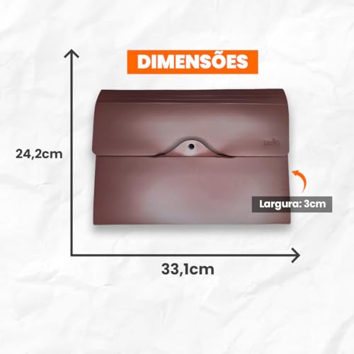 Dello - Pasta Sanfonada A4 Aromas c/12 Divisórias, 6108.03.0006, Brigadeiro