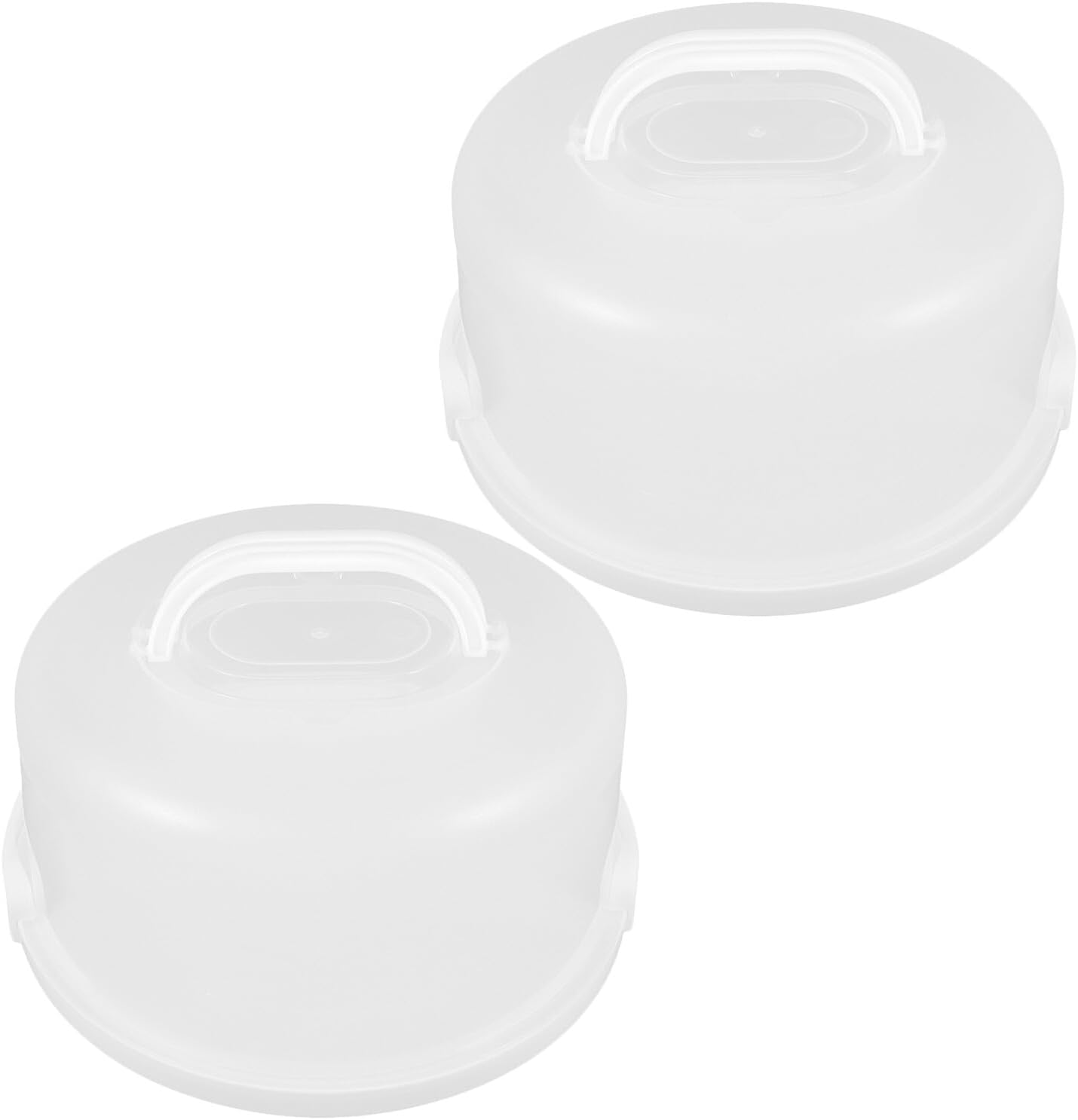 2pcs 10 Inch Portable round Cake Carrier with Handle and Lid, Reusable Cake Saver Box for Parties and Picnics