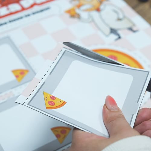 Imanes de fracciones de pizza para aprender matemáticas en la nevera de casa 5