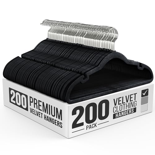 Our Modern Space 200 Pack Velvet Hanger for Shirt Pants