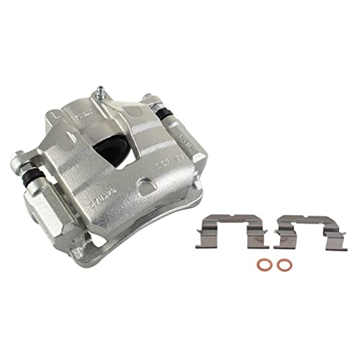Image of TRQ Front Driver and Passenger Side Brake Caliper Set Caliper Brackets Hardware Compatible with 16-19 Chevrolet Cruze Volt 17-19 Chevrolet Bolt EV