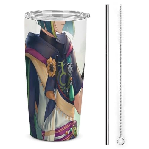 コップ 原神 提?里 Tighnari ティナリ マグカップ 車用 タンブラー メンズ 車載 自動車カップ 魔法瓶 水筒 水カップ ポット 旅行杯 ケトル コーヒーカップ ストロー付き レディース 蓋付き 持ち運び マグボトル ステンレス鋼 ダイレクトタイ