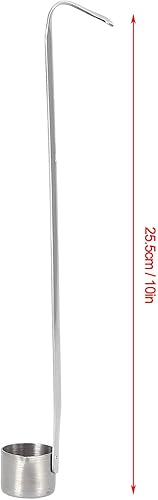 Miniatura 4 de Alvinlite Cucharón de acero inoxidable para vino, cucharas medidoras para verter cerveza, cucharón colgante para salsa con gancho (0.84 onzas)