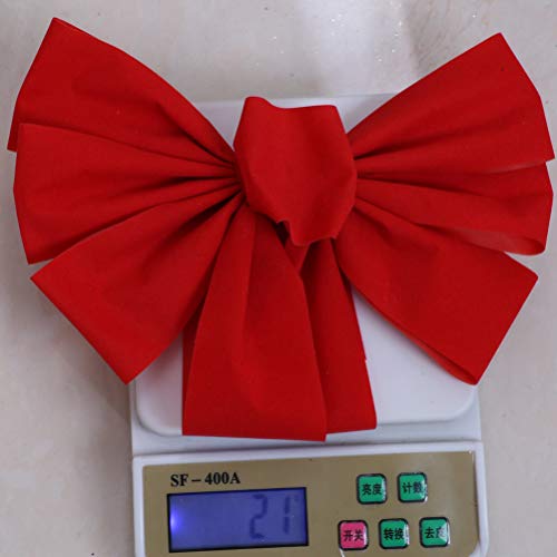 Ciieeo 4Pcs Red Large Bowknot Christmas Tree Topper Bow Bowknot For Christmas Tree Velvet Large Bow For House Garden For Hanging Christmas Decoration #TOP6