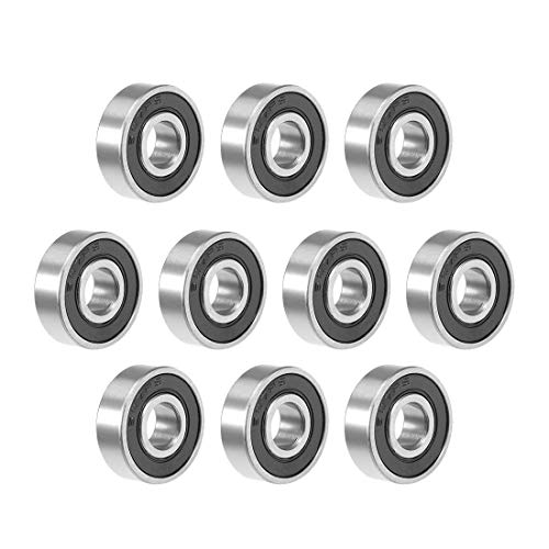 Image of sourcing map 607-2RS Deep Groove Ball Bearing 7x19x6mm Double Sealed Chrome Steel Bearings 10-Pack