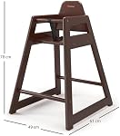 Foundations Highchair for Restaurants and Airbnbs, Durable, Easy to Clean, Neat Seat (Antique Cherry)