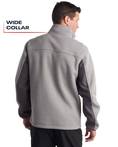 Image of Reebok Men's Sweater Jacket - Fleece Lined Weather Resistant Insulated Outerwear - Cozy Sweater Jackets for Men (Sizes:M-XXL)