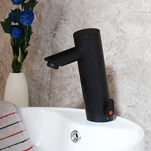 Robinet mitigeur inductif noir avec détection infrarouge intelligente d'eau