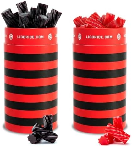 Licorice.com Gourmet Candy | Red & Black Licorice | Soft Twists