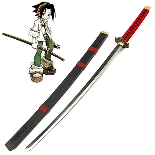 HXSM Espada De Anime Cosplay YOH Asakura Espada Demon Slayer Katana De Madera Espada Samurái De 41 Pulgadas Accesorio De Arma Cover