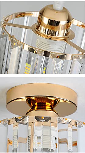 Miniatura 4 de Chao Zan Luz De Techo De Cristal Moderna,E27 Lámpara De Techo Led Mini Candelabro De Cristal Para Cocina, Comedor, Dormitorio, Pasillo, Entrada Oro
