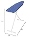 Whitmor T-Leg Ironing Board with Cover and Pad, Blue