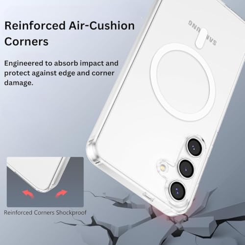 Image of ShieldTech Crystal Clear Back Case Cover Compatible with Samsung Galaxy S24 FE 5G | Hard PC & TPU | Wireless Charging Compatible Case Cover for Samsung Galaxy S24 FE 5G | Transparent