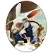 Alice in Wonderland White Rabbit vynil car sticker 4" x 5"