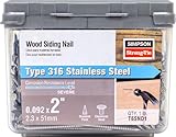 Simpson Strong Tie T6SND1 6D Cedar and Redwood Siding Nails 2-Inch and 13-Gauge, 316 Stainless Steel, 1-Pound, 245-Piece