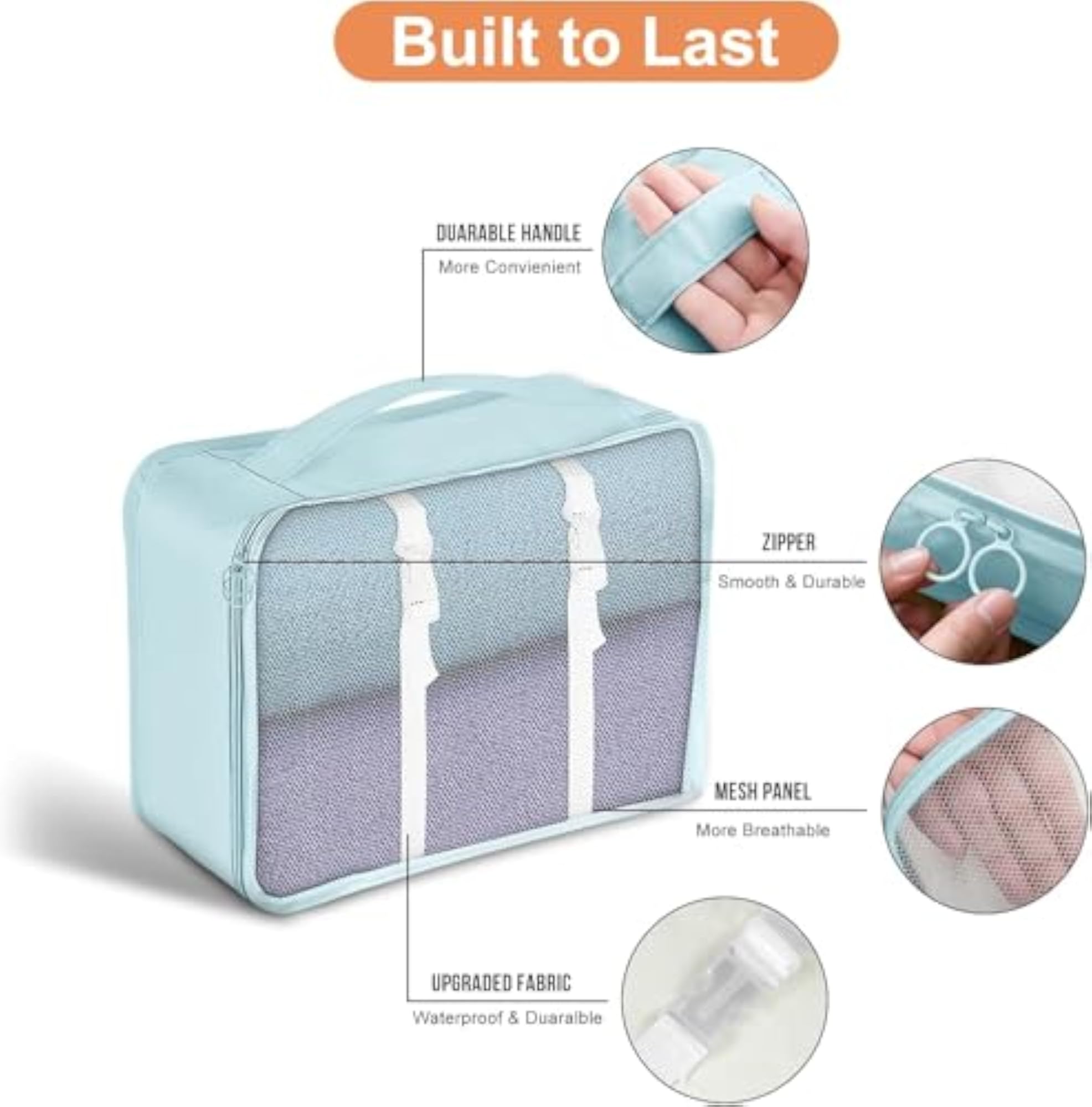 7Pcs Travel Organizer Pouch Packing Cubes Set