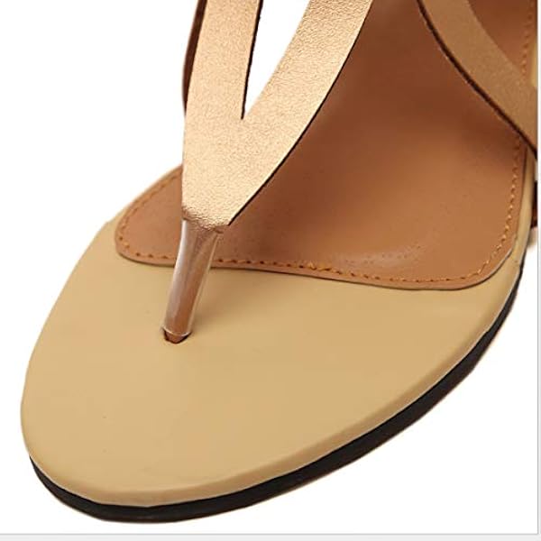 Jamron Dam Knä Höga Romerska Gladiator Sandaler Nitar Besatta Remmar Dragkedja Thong Sandaler