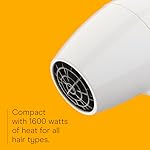 Conair Wall-Mount Hair Dryer, 1600W Blow Dryer with LED Nightlight, 2 Heat 2 Speed Settings, White - Image 3