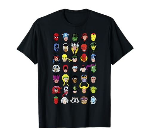 Image of Marvel Comics Character Heads T-Shirt