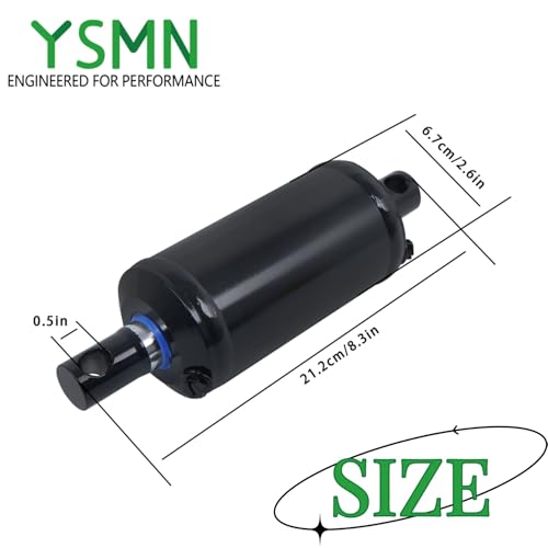 Image of Lift Cylinder, Lift Hydraulic Cylinder Blade Replacement for John Deere 317 318, Hydraulic Blade Replace AM31362,AUC13259