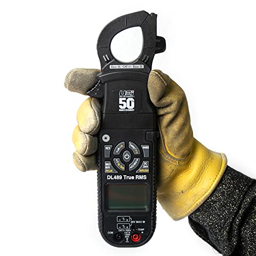 Uei Dl489 Digital Clamp Meter Hvac Amp Meter True Rms Multimeter Auto-Ranging 6000 Counts Voltage Tester, Measures Inrush Ac/Dc Current Voltage Temperature Capacitance Resistance Diodes Frequency Ncv #TOP2