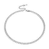 Bandmax klassische Panzerkette für Herren Damen Edelstahl 4mm breit kubanische...
