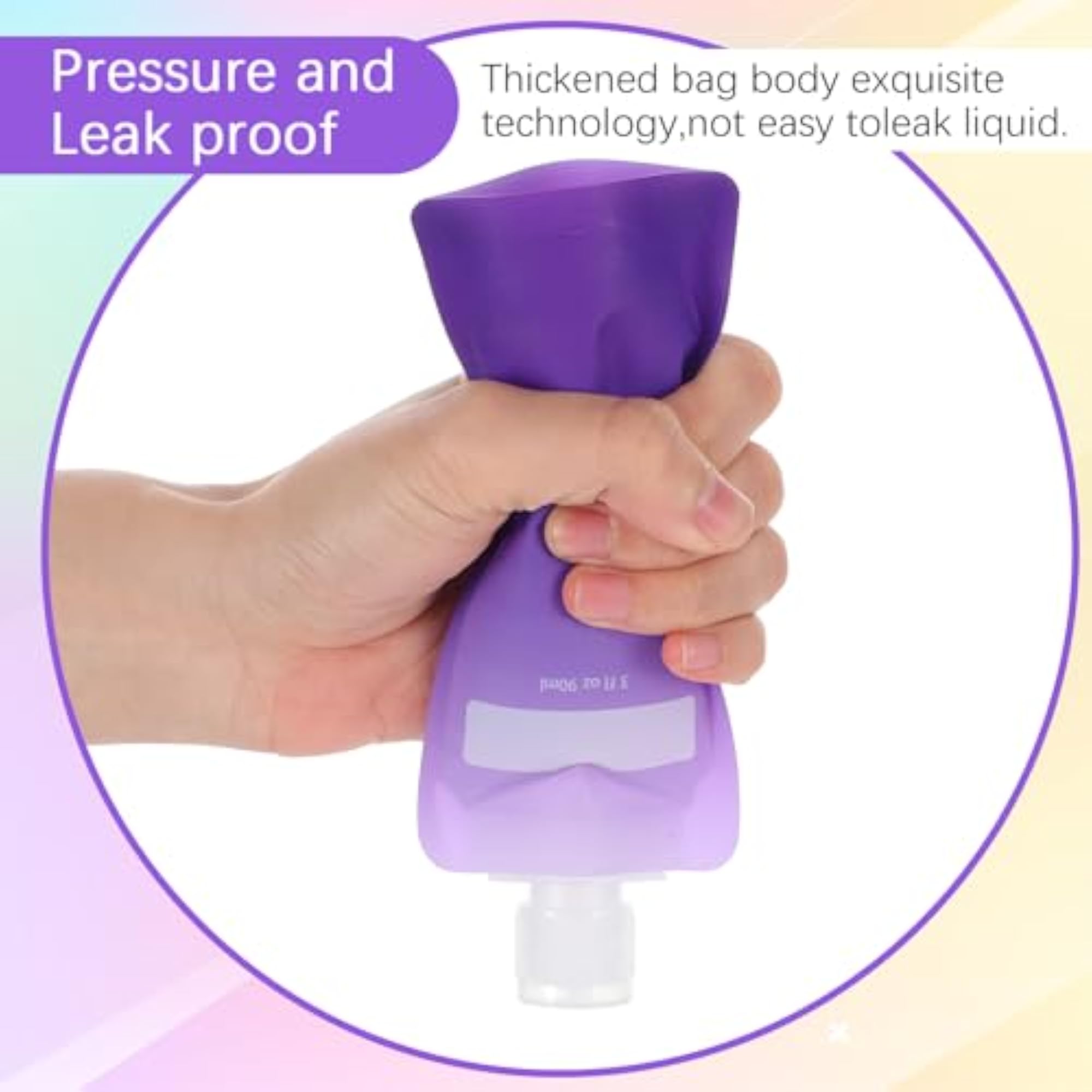 6 Pcs Travel Pouches for Toiletries, Leak Proof Containers