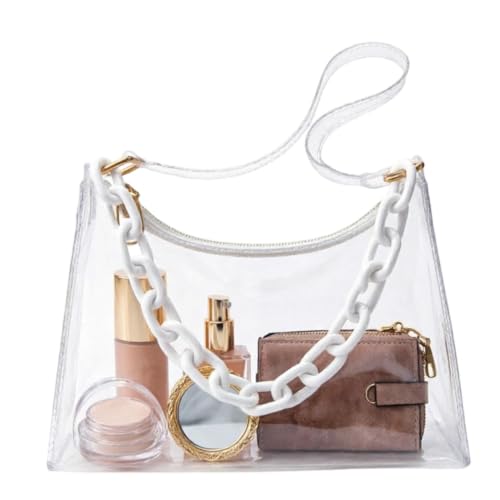 Clear PVC Shoulder Bag Stadium Approved Concert Travel Sling Pack | Transparent PVC Sling Bag Designed For Concerts, Stadium Eve