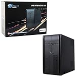Powercool 1000VA Smart UPS Battery Backup – 600W Line-Interactive Uninterruptible Power Supply with AVR, RJ45 Surge Protection, 3× UK Outlets, 3× IEC, Generator Compatible | 12V 7Ah Battery
