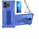 Custodia compatibile con Hammer Blade Va 5G, con 1 pellicola protettiva in vetro TempeBlue, custodia ibrida [supporto magnetico pieghevole] [smerigliata anti-impronte] ZJBB-Blu