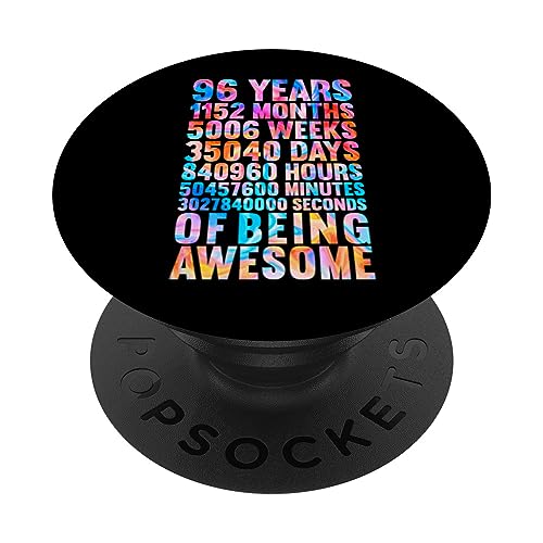 Divertida camisa de cumpleaños 96 Old Meter Divertidos regalos de 96 años PopSockets PopGrip Intercambiable