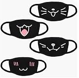 AIRTILY Maschere Emoticon da 5 Pezzi, Maschere Creative Divertenti per Cartoni Animati, Traspiranti, Protezione Solare E Antipolvere, Adatte per Il Pendolarismo Quotidiano E Il Gioco All