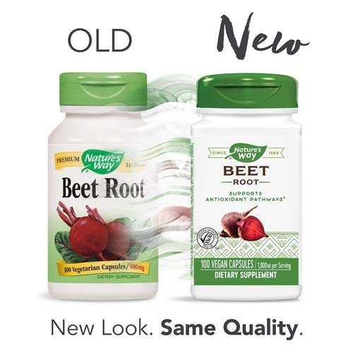 Nature's Way Beet Root 500 Mg, 100 Vegetarian Capsules, Pack Of 3 #TOP1