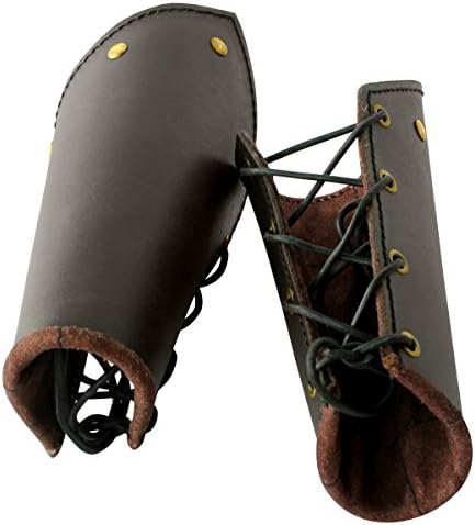Armor Venue: Knights Leather Battle Arm Guard Bracers Medieval Armor Brown One Size