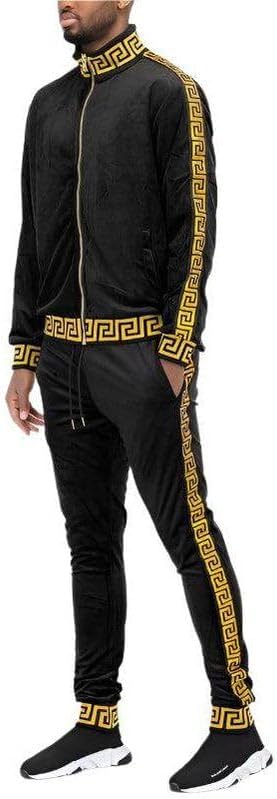 Velour Track Sets Status Print Warm Up Suits