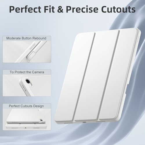 Vobafe Case for iPad Air 13 Inch M3/M2 (2025/2024) with Pencil Holder, Slim Folio Stand Protective Tablet Cover, Multi-Angle Viewing, Auto Wake/Sleep, Light Gray - Image 4