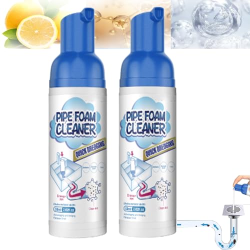 Yougo Foam Drain Cleaner and Clog Remover for Bathroom, Shower - Natural Formula (2pcs)