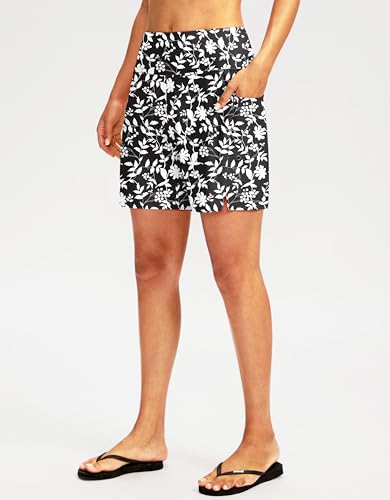 Image of G Gradual Women's 7 inch Long Swim Board Shorts High Waisted Quick Dry Beach Swimming Shorts for Women with Liner Pockets