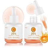20% Vitamin C Serum for Face Care with Hyaluronic Acid,Boost Radiance & Reduce Wrinkles, Improve Appearance of Dark Spots,Fine Lines & Wrinkles,for Normal or Oily Skin Control -2 Pack