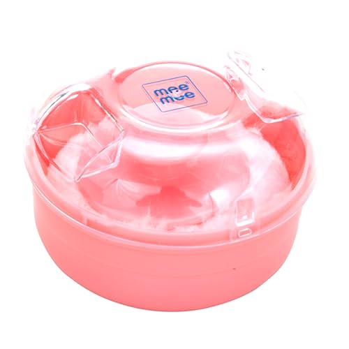 Mee Mee Soft Feel Baby Powder Puff - BPA Free | Box Holder Container for New Born and Kids | Pink Co...
