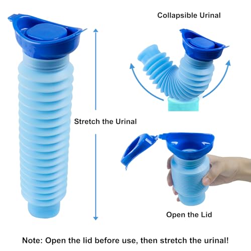 image for Leetye Mei Pee Bottles for Men, Portable Urinal for Men, Collapsible U