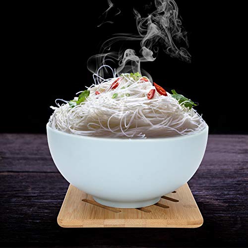 Porta-copos de bambu, conjunto de 3, porta-copos espessos com suporte, almofadas de isolamento térmi