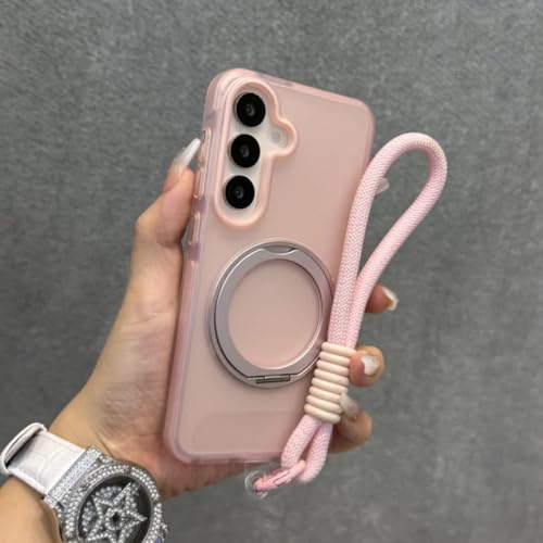 Coque Antichoc Galaxy S25 Rose contre les Chutes avec Dragonne