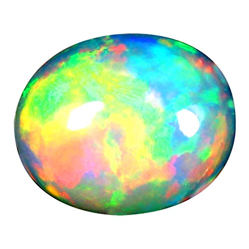 Opale éthiopienne naturelle de 1.94 ct taille cabochon ovale 11x9 mm pour création de bijoux